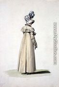Elegant woman with a bonnet, illustration from Incroyables et Merveilleuses - Horace Vernet