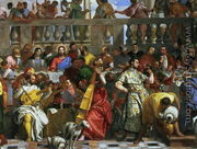 The Marriage Feast at Cana, detail of musicians and dogs, c.1562 - Paolo Veronese (Caliari)