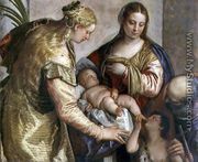 The Holy Family with St. Barbara, c.1550 - Paolo Veronese (Caliari)