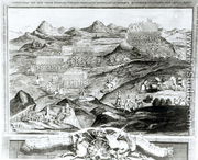 The Battle Array of Carberry Hill near Edinburgh with the Surrender of Mary, Queen of Scots to the Confederate Lords of Scotland and the Escape of Earl Bothwell in 1567, engraved by the artist, 1743 - George Vertue