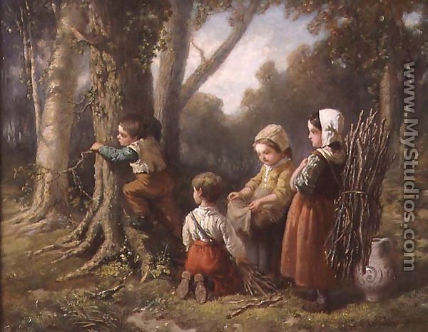 Gathering Firewood, 1855 - Elchanon Verveer
