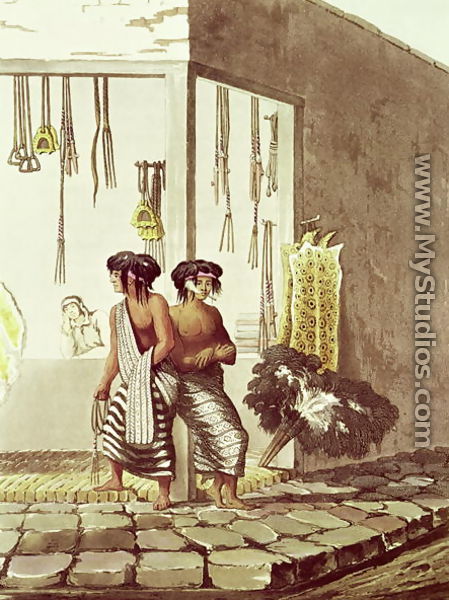 Pampa Indians at a Store in the Indian Market of Buenos Aires, from 