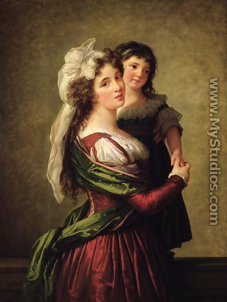 Madame Rousseau and her Daughter, 1789 - Elisabeth Vigee-Lebrun