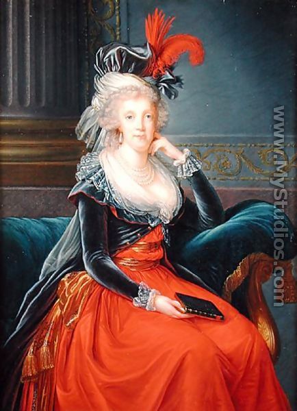 Portrait of Marie-Caroline de Hapsburg-Lorraine 1752-1814 Archduchess of Austria and Queen of Naples - Elisabeth Vigee-Lebrun
