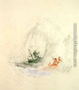 Fire at Sea, a design for a vignette, 1835 - Joseph Mallord William Turner