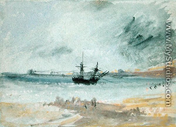 Ship Aground, Brighton, 1830 - Joseph Mallord William Turner