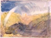 Crichton Castle Mountainous Landscape with a Rainbow c.1818 - Joseph Mallord William Turner