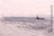 Grey Sea, Boat Running Ashore, c.1840 - Joseph Mallord William Turner