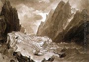 Mer de Glace, Valley of Chamouni, Savoy, from the Liber Studiorum, engraved by the artist, 1812 - Joseph Mallord William Turner