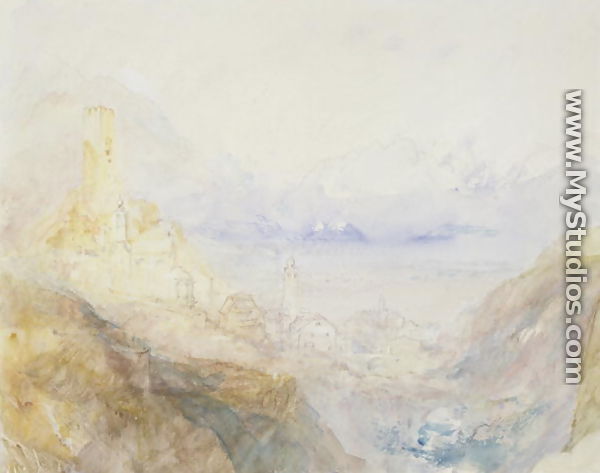 Hospenthal, Fall of St. Gothard, morning - Joseph Mallord William Turner