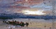 Shore Scene, Sunset - Joseph Mallord William Turner