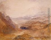 View along an Alpine Valley, possibly the Val d'Aosta - Joseph Mallord William Turner