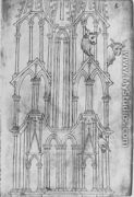 Elevation of the tower of Laon Cathedral - Villard De Honnecourt