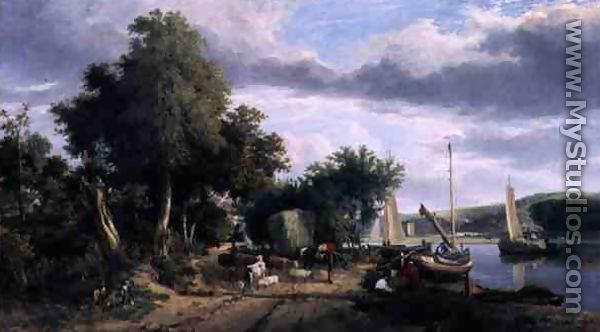 View on the River Yare Near Norwich - George Vincent