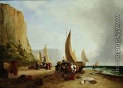 Fishermen unloading their catch - George Vincent