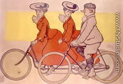 Man on a bicycle and women on a tandem, 1905 - Rene Vincent
