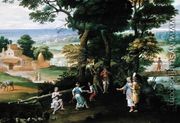 Landscape with people, early 17th century - Gian Battista Viola