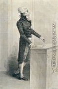 Maximilien de Robespierre 1758-94 Orating, engraved by Stephane Pannemaker 1847-1930 - (after) Viollat, Eugene Joseph