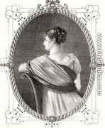 Portrait of Madame Recamier 1777-1849 engraved by Antoine Auguste Ernest Hebert 1817-1908 - (after) Viollat, Eugene Joseph