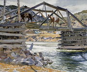 Crossing the Rio Grande, c.1914-31 - Walter Ufer