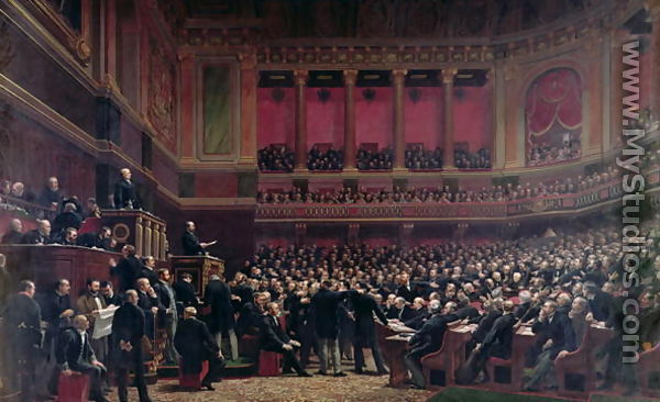 Louis Adolphe Thiers 1797-1877 Acclaimed by the Deputies During a Meeting, 16th June 1877, c.1878 - Benjamin Ulmann