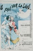 Front cover of a score for Il Faut Voir la Lune, music by L. Gangloff, text by Paul Rosario, created by Paula Brebion at La Scala - Jean Ulysse-Roy