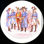 Dish depicting the Great Generals of the Republic, 1889 - Paul Utzschneider
