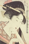 Bust portrait of the heroine Kioto of the Itoya - Kitagawa Utamaro