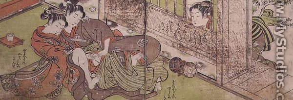 Lovers, from the Poem of the Pillow, published 1788 - Kitagawa Utamaro