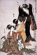 Scene 3, Comparison of celebrated beauties and the loyal league, c.1797 - Kitagawa Utamaro