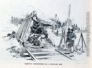 Railway destruction as a military art, illustration from Battles and Leaders of the Civil War, edited by Robert Underwood Johnson and Clarence Clough Buel - (after) Taber, J.W.