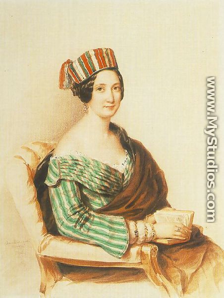 No csikos ruhaban, 1844 - Miklos Barabas