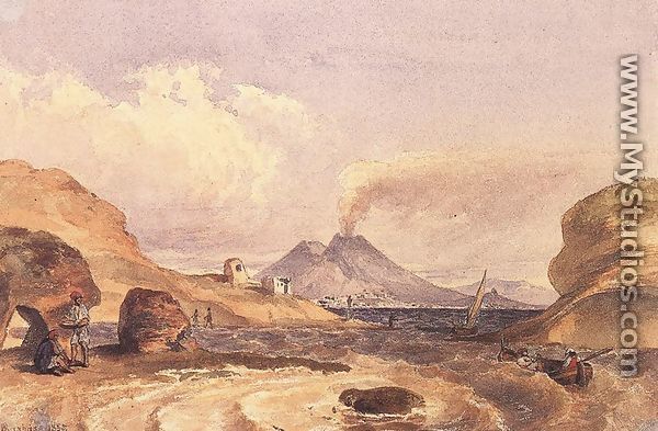 A Vezuv Capri szigeterol, 1835 - Miklos Barabas