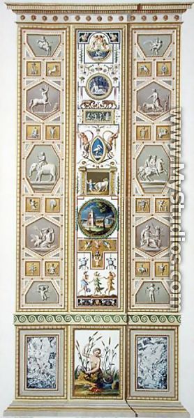 Panel from the Raphael Loggia at the Vatican, from Delle Loggie di Rafaele nel Vaticano, engraved by Giovanni Volpato 1735-1803, 1774, published c.1774-77 - (after) Taurinensis, Ludovicus Tesio