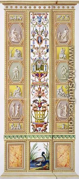 Panel from the Raphael Loggia at the Vatican, from Delle Loggie di Rafaele nel Vaticano, engraved by Giovanni Volpato 1735-1803, 1775, published c.1775-77 - (after) Taurinensis, Ludovicus Tesio