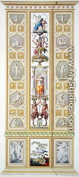 Panel from the Raphael Loggia at the Vatican, from Delle Loggie di Rafaele nel Vaticano, engraved by Giovanni Volpato 1735-1803, 1776, published c.1776-77 - (after) Taurinensis, Ludovicus Tesio