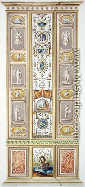 Panel from the Raphael Loggia at the Vatican, from Delle Loggie di Rafaele nel Vaticano, engraved by Giovanni Volpato 1735-1803, 1775, published c.1776-77 - (after) Taurinensis, Ludovicus Tesio