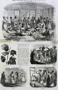Five images of cotton processing, 1868 - James E. Taylor