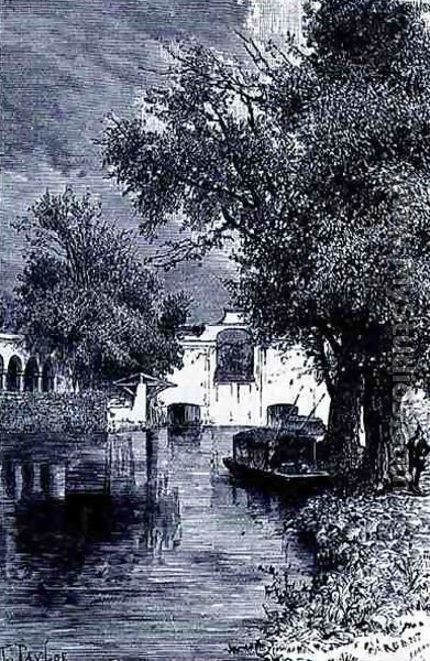 Santa Anita Canal, from The Ancient Cities of the New World, by Claude-Joseph-Desire Charnay, pub. 1887 - T. Taylor