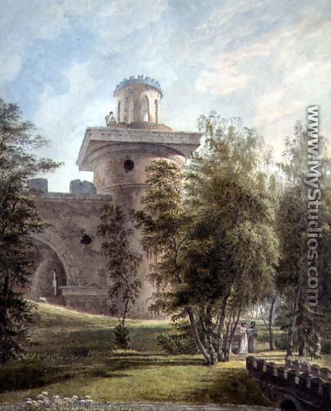 View of the Picturesque Park and Observatory at Tsarskoye Selo - J. Tearnof
