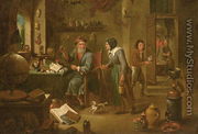 The Alchemists study - David The Elder Teniers