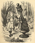 Alice and the Red Queen, illustration from Through the Looking Glass by Lewis Carroll 1832-98 first published 1871 2 - John Tenniel