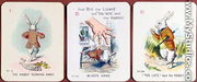 Three Happy Family cards depicting characters from Alice in Wonderland by Lewis Carroll (1832-98) adapted by Emily Gertrude Thomson d.1932 early 20th century - John Tenniel