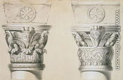 Byzantine capitals from columns in the nave of the church of St. Demetrius in Thessalonica, pub. by Day & Son 2 - (after) Texier, Charles Felix Marie