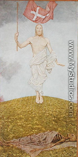 The Resurrection of Christ, illustration from Festkalender published in Leipzig c.1910 - Hans Thoma