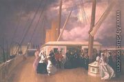 Queen Victoria investing the Sultan with the Order of the Garter on board the Royal Yacht 17th July 1867 - George Housman Thomas