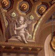 A putto on the Chapel wall - Sir James Thornhill
