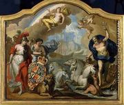 Allegory of the Power of Great Britain by Sea, design for a decorative panel for George Is ceremonial coach, c.1720 - Sir James Thornhill
