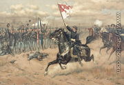 Sheridans famous ride at the Battle of Cedar Creek Virginia in 1864 - Thure de Thulstrup
