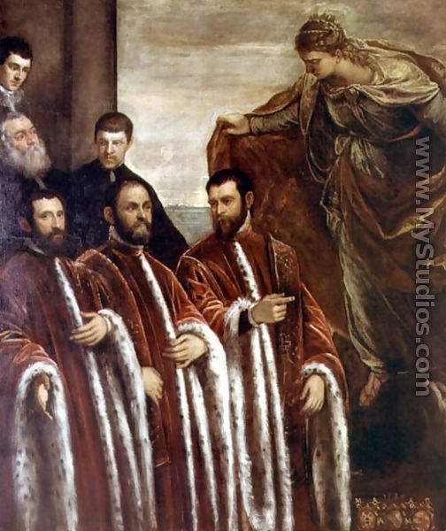 St. Giustina and the Treasurers of Venice, 1580 - Jacopo Tintoretto (Robusti)